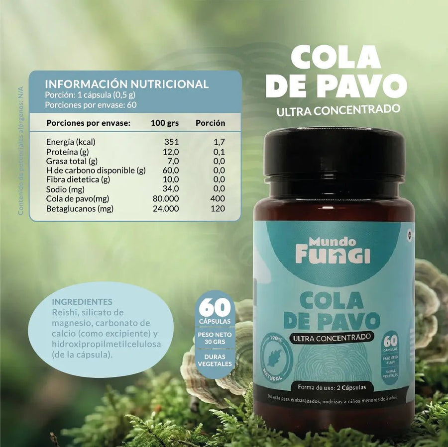Cola de Pavo Cápsulas – Defensas y Antitumoral (6)