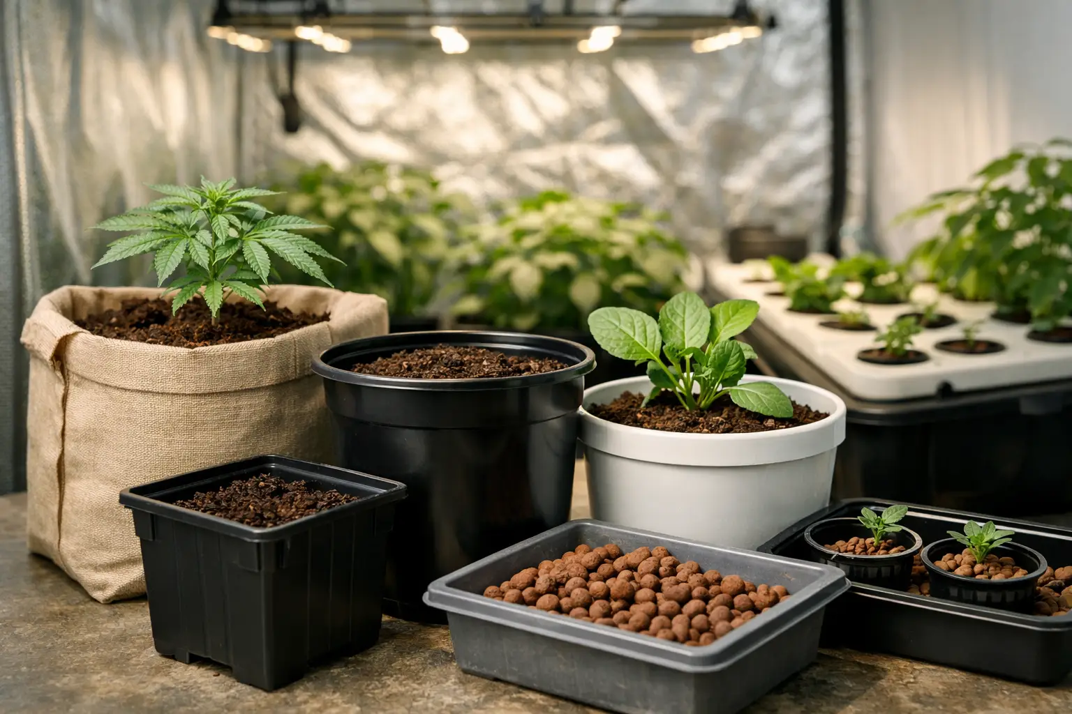 Recipientes de cultivo indoor: cuál elegir
